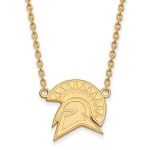 14k Yellow Gold San Jose State Large Pendant Necklace